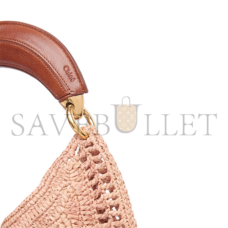 CHLOÉ SUMMER BANANA HOBO BAG IN RAFFIA CH25US902P0824M (36*21.5cm) 